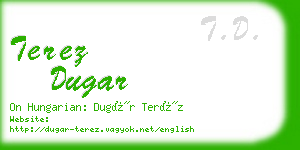 terez dugar business card